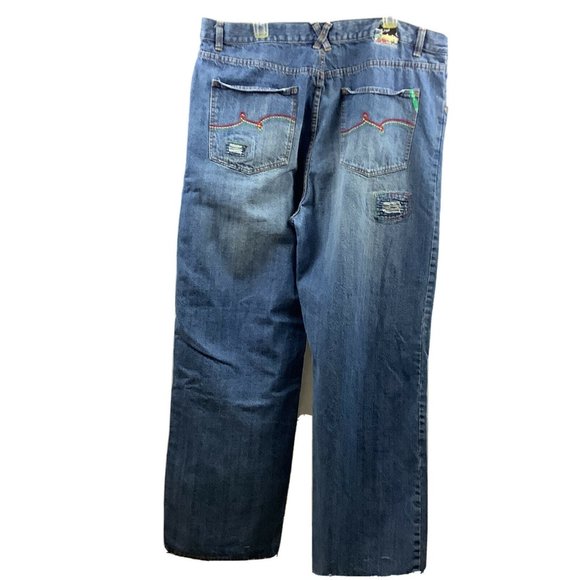 LR Geans by LRG Jeans Men's Size 42 x 33 Hip-Hop No Babylon Distressed Cut-out - Picture 8 of 10